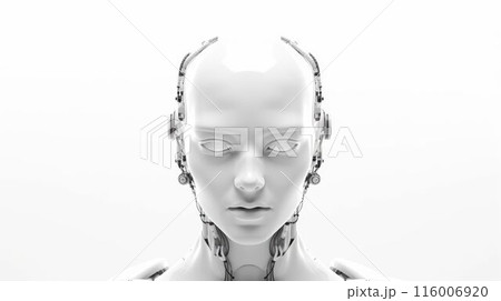 Android head close up with humanoid features....のイラスト素材 [116006920] - PIXTA