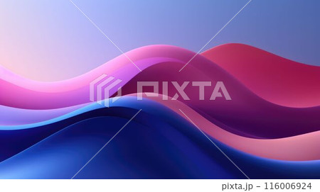 Abstract colorful wavy pattern flowing in vibrant orange and blue hues. AIG35. 116006924