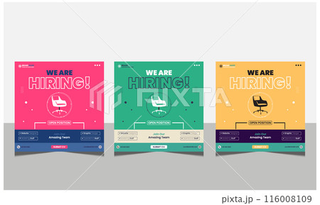 We are hiring job vacancy social media post banner design template We are hiring job vacancy social media post banner design template 116008109