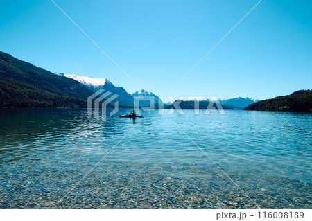 Beautiful mountain lake. Transparent blue water. Beautiful mountain lake. Transparent blue water. 116008189