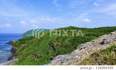 沖縄県座間味島のウナジノサチ展望台から見える風景 沖縄県座間味島のウナジノサチ展望台から見える風景 116009389