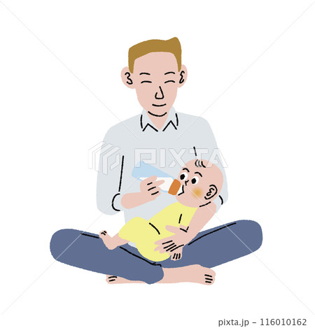 子育て_赤ちゃん_ミルク_男性 子育て_赤ちゃん_ミルク_男性 116010162