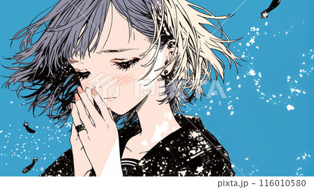セーラー服で葬儀に参列している女子高生