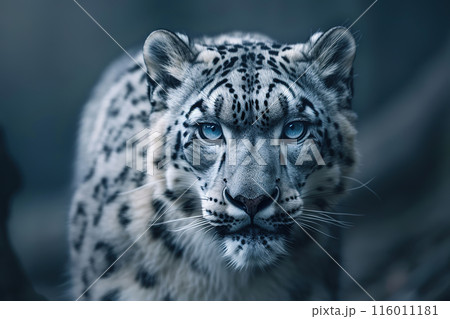 A mesmerizing close-up of a snow leopard. Wildlife Animals 116011181