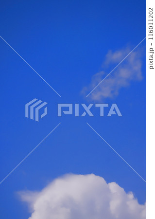 雲のある青空 (背景素材） 116011202