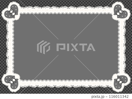 ロリィタ風ハートレースフレーム ロリィタ風ハートレースフレーム 116011342