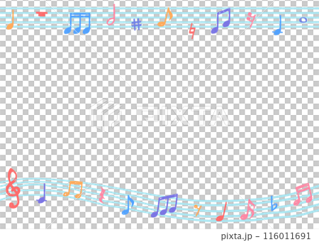 手寫音符背景框架，音樂設計背景 116011691