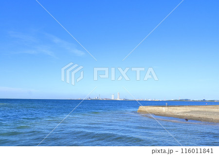 千葉県・富津市・富津岬から望む新富方面 116011841