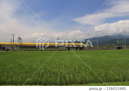 ドクターイエローと田んぼ 116011980