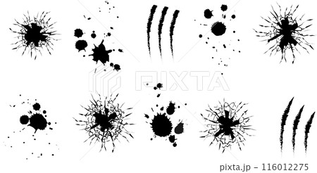 モノクロのホラーに関する素材セット モノクロのホラーに関する素材セット 116012275