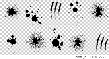 モノクロのホラーに関する素材セット モノクロのホラーに関する素材セット 116012275