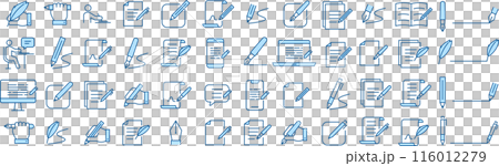 Vector set of line icons about lighting in two colors Vector set of line icons about lighting in two colors 116012279