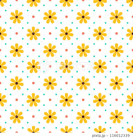 Floral Seamless Pattern Design Illustration with Blooming Branches and Leaf Flower in Hand-Drawn Cartoon Style Template Floral Seamless Pattern Design Illustration with Blooming Branches and Leaf Flower in Hand-Drawn Cartoon Style Template 116012339