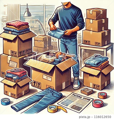 引越しの荷造り 引越しの荷造り 116012650