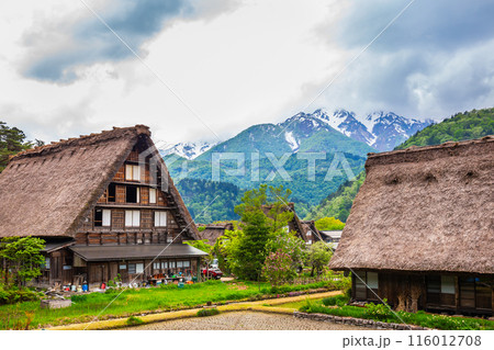 Traditional and Historical Japanese village Shirakawago in Gifu Prefecture Japan, Gokayama has been inscribed on the UNESCO World Heritage List due to its traditional Gassho-zukuri houses 116012708