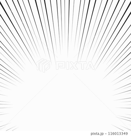 黒い集中線の中央スクエアフレーム背景 116013349