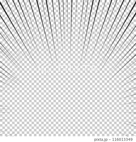 黒い集中線の中央スクエアフレーム背景 116013349