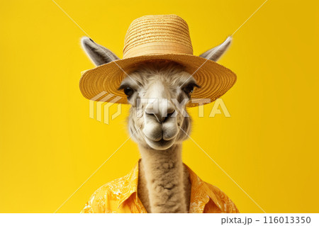 Fashionable Llama in Yellow 116013350