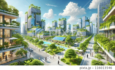 04未来的な都市と自然の共生 116013546