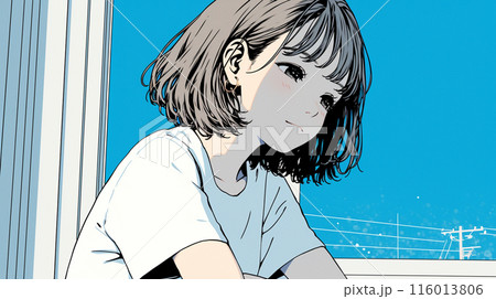誰も理解してくれないとふてくされている女の子