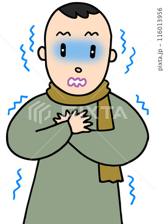 病気・疾病 - 風邪・インフルエンザ・寒気・発熱・震え 116013956