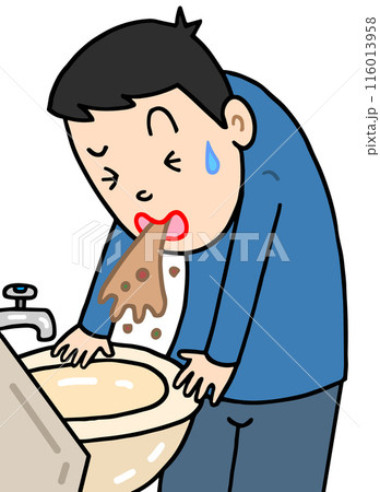 病気・疾病 - 吐き気・嘔吐・食あたり・食中毒・腹痛 116013958