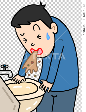 病気・疾病 - 吐き気・嘔吐・食あたり・食中毒・腹痛 116013958