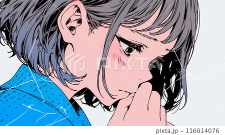 失恋して気落ちしている女の子