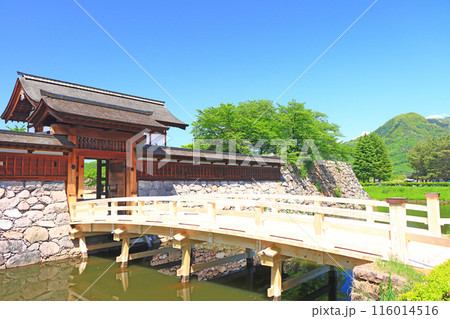 長野県長野市、松代城太鼓門の風景 116014516