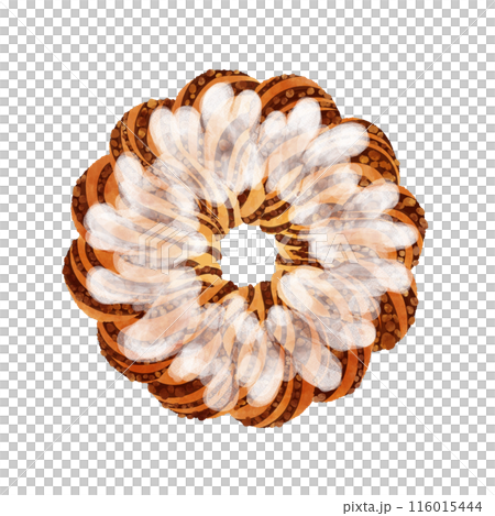 Illustration of Austrian bread: Kranzkuchen Illustration of Austrian bread: Kranzkuchen 116015444