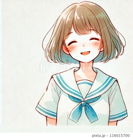 優しい笑顔の女の子 116015700