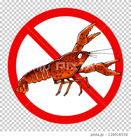 小龍蝦禁售標誌 小龍蝦禁售標誌 116016558