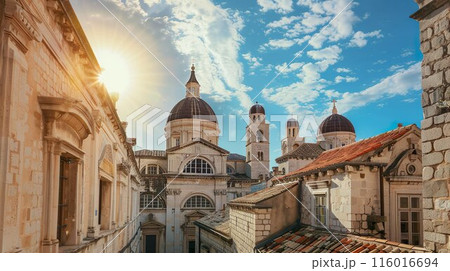 クロアチアのドブロブニク旧市街01 116016694