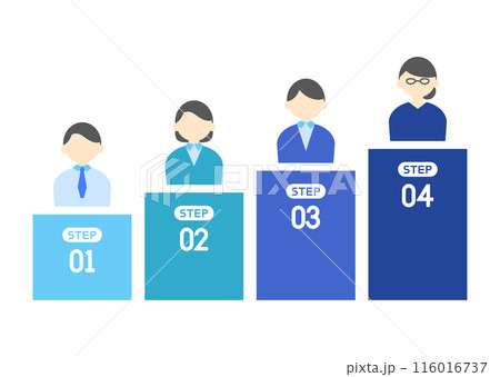 シンプルなキャリアパスのイラスト素材 シンプルなキャリアパスのイラスト素材 116016737