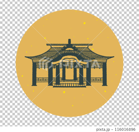 Dazaifu Tenmangu Shrine Main Hall Fukuoka Prefecture Illustration material 116016896