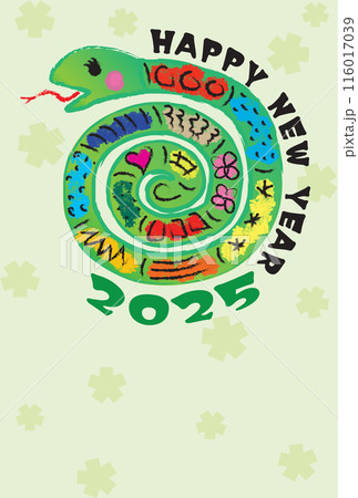 HAPPY NEW YEAR 2025 ヘビ 116017039