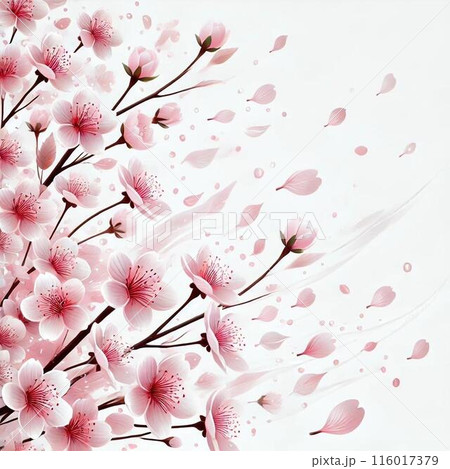桜の花びら舞い散る 116017379