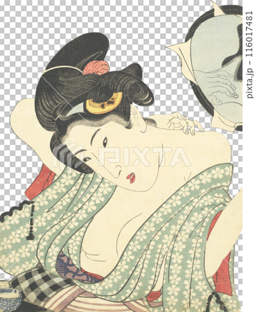 浮世絵　イラスト　女性 116017481