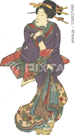 浮世絵　イラスト　 116017498