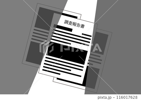 黒塗りにされた調査報告書 116017628