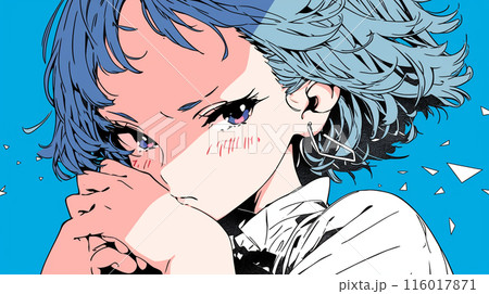 不機嫌そうな顔をしている少女