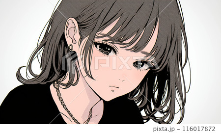 不機嫌そうな顔をしている若い女性