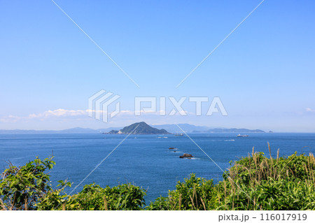 伊良湖岬から見た神島 116017919