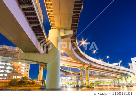 首都高速の夜イメージ 首都高速の夜イメージ 116018101
