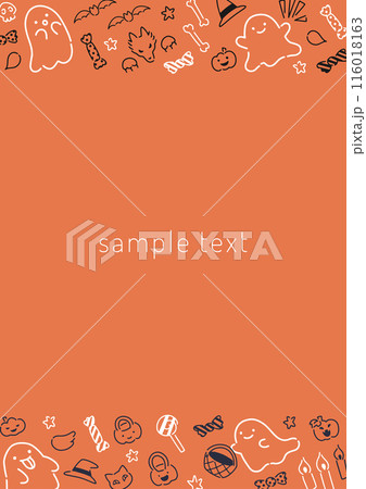 ハロウィンモチーフのフレーム素材 116018163