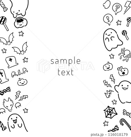 ハロウィンモチーフのフレーム素材 116018179