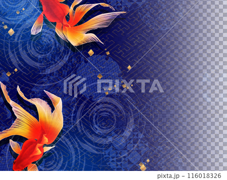 具有日本圖案和金魚的紋理 116018326
