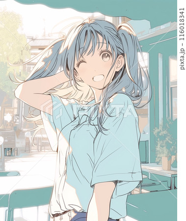 笑顔の女の子イラスト「AI生成画像」 116018341