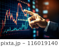 stock market chart on virtual screen, stock market 116019140