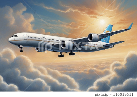 Transport aircraft Sketch Color Wall Art. 116019511